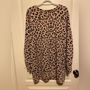 Ripzone Leopard Print Sweater Dress